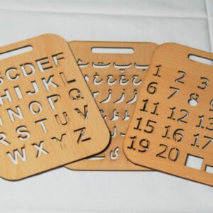 3 Wooden Tracing Stencil Boards